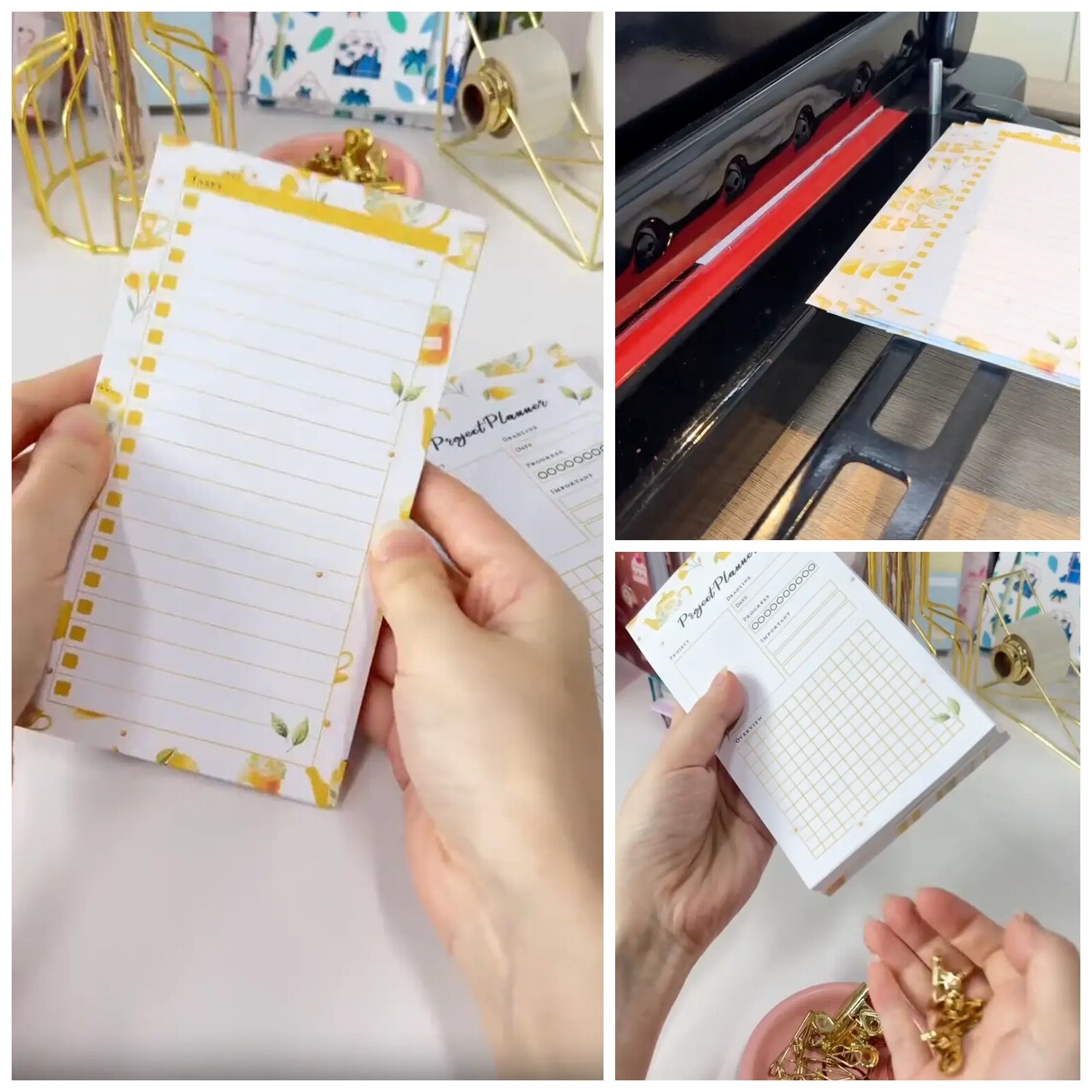 DIY Double-Sided Back to Back Planner Notepad